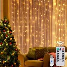 1pc 100-600LEDs Decorative Fairy Garland USB Plug-In String Lights With Remote Control, For Christmas New Year Wedding Party Room Decoration - USB Plug - View 2