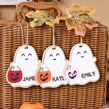 Personalized Acrylic Candy Corn Halloween Boo Basket Tag, Custom Name Halloween Basket Tag, Ghost Boo Bag Tag, Trick Or Treat Bag Tag,Personalized Halloween Basket Accessory, Boo Basket Filler, Halloween Name Tag, Custom Ghost Tag, Halloween Gift. - F-halloween Basket Ornament - View 6
