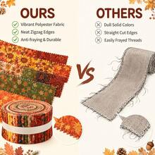 20 Colors - 100% Polyester Fabric Pre-Cut Strips, For Quilting, Handcrafts And Sewing, 40 Pieces 6.5cm X 50cm Set, Suitable For Carpets, Quilts, DIY Crafts And Home Decor - Autumn Art - Variant - View 3