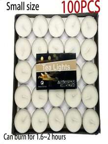 10-100pcs Small Smokeless Tea Light Candles, Romantic Mini Candles For Wax Warmer, Odorless, Birthday Party, Outdoor Wedding, Indoor Dinner Atmosphere - Multicolor - View 9