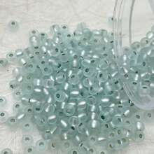 300顆/包 10g 3mm 彩色亮色磨砂玻璃種子珠，高品質均勻形狀，適用於手工DIY耳環、手鍊、戒指、日常配件或禮品，十字繡刺繡衣物編織配件 - 3mmGRB灌銀磨砂米珠10色 - 查看 4