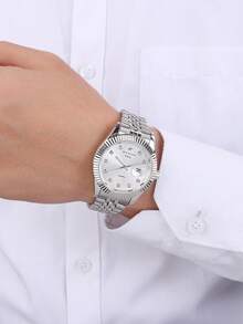 A Business Watch For Professional Men-The Perfect Choice For All Kinds Of Business Meetings And Dinners - Silver - View 4