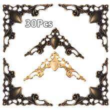 30PCS Metal Angle Corner Brackets Gold Bronze 40mm Notebook Cover For Menus Photo Frame Furniture Decorative Protector - A - View 4