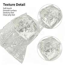 1pc Transparent Realistic Ice Cube Slow Rebound Soft Rubber Toy, One Size, Sent At Random, Realistic Ice Texture, Slow Rebound Squeeze Stress Relief Toy, Crystal Jelly Shaped Soft Rubber Decor, Portable Office Desk Anxiety Relief Sensory Toy, Independent OPP Bag Packaging, Suitable For Holiday Party Gifts - White - View 7