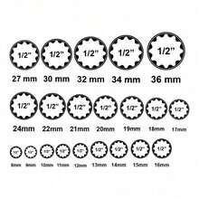 21-teiliges 1/2-Zoll-Steckschlüsselset 8–36 Mm Mit Aufbewahrungsbox, Komplettes Chrom-Vanadium-Stahl-Set Für Autoreparatur, Maschinenmontage & Heimwerkerprojekte – Ideal Für Hobbymechaniker in Der Heimischen Garage, Professionelle Techniker & Wochenendheimwerker - A - Übersicht 5
