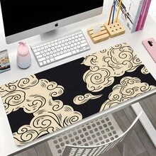 YUFZX 1pc Extra Large Extended Moonlit Starlight Lily Flower Sea Pattern Mouse Pad, With Non-Slip Rubber Bottom And Stitched Soft Cloth Material Keyboard Pad. Quiet Night Sky Healing Floral Landscape Aesthetic With Non-Slip Rubber Bottom And Stitched Soft Cloth Material Keyboard Pad, Suitable For Gaming, Home Office And Learning Scenarios. - View 19
