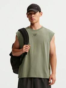 Nike 男款 AS M NSW TEE LSE SLVLS WASH 運動休閒背心 IM3820-328 - 綠色 - 查看 1