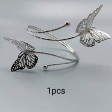 1pc Luxury Metalloc Butterfly & Flower Window Curtain Clip - Silver - View 16