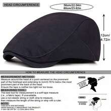 2 Pcs Vintage Black Flat Cap Men Women Retro British Style Newsboy Hat Dark Academia Aesthetic Woolen Ivy Cap Casual Smart Beret Hat - LFY - View 6