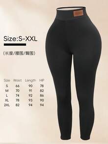 Women'S Casual Thermal Lined Warm Base Layer Pants Thick Jogger Trousers Tights Black Winter - Black - View 10