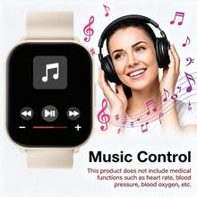 SIMSONLAB Reloj inteligente unisex, pantalla táctil completa HD de 1,83 pulgadas, rastreador de fitness, resistente al agua IP68, talla grande de 100 modos deportivos, batería de larga duración de 300mAh, compatible con iOS/Android, excelente regalo para mujeres y hombres - Multicolor- - Ver 3