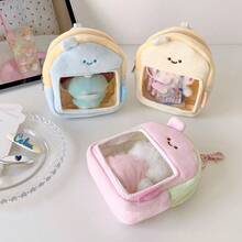1pc Original Cute House-Shaped Cotton Doll Display Bag, Plush Doll Storage Bag, Anime Figure Dust-Proof Hanging Bag - A - View 12