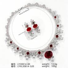 1 Set Fashion Women's Jewelry Set, Cubic Zirconia Inlaid, Earrings, Necklace, Suitable For Women/Brides, Festivals/Parties, Weddings/Banquets, Gifts - Jewelry Set - View 6