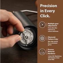 Shoze Portable Manual Coffee Grinder Adjustable Hand Grinder For Home & Camping, Black - Black - View 5