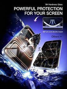 NNBILI 4pcs High Definition Transparent Tempered Glass Screen Protector, 1:1 High Definition Image Restoration, Essential For Daily Protection And Use, Compatible With IPhone 11/12/13/14/15/16/16 Plus/16 Pro/16 Pro Max/16e/17/17 Air/17 Pro/17 Pro Max/17e/18/18 Pro/18 Pro Max Full Series - Clear - View 5