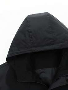 Jaket Softshell Berkerudung Gaya Tangguh Pria, Siluet Longgar, Banyak Saku, Pakaian Kerja Fungsional, Jaket Kasual Serbaguna untuk Perjalanan Luar Ruangan, Bersepeda, Mendaki, dan Aktivitas Lainnya. - Hitam - View 5