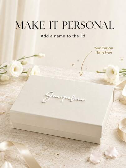 Personalized Gift Box With Lid, Custom Name Gift Box, Personalized Custom Text Wedding Gift Box, Personalized Magnetic Folding Storage Box, Bridesmaid Gift Box, Groomsman/Bridesmaid Box/Bridesmaid Invitation Box/Bridesmaid Long Box/Wedding