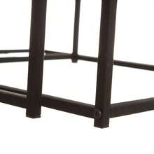 Juego de 2 Mesas Auxiliares Nido Cuatrados de Madera Diseño Industrial Colorado Joya Estructura Metálica Tapa MDF Acabado Roble Metal Negro Autoensamblaje - Color default - Ver 4
