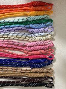 10/20pcs Random Color Nylon Rope DIY Handmade Weaving Set, Lanyard Keychain And Backpack Pendant Weaving Materials, Handmade Jewelry Craft Supplies - Colored Nylon Rope - View 9