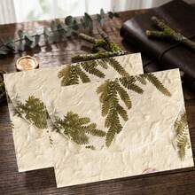 1/5/10入 手工植物紙信封 尺寸 2.83"X3.9"(7.2*9.9cm) - 適用於婚禮邀請函、賀卡、公告與節日手工藝，不含麻繩 - B - 查看 4