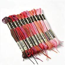 12 Skeins Embroidery Cross Stitch Thread 8 Meters 6-Ply Floss Home Sewing Craft Thread DMC Colors DIY Bracelet Making - Multicolor - View 14