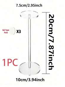 2pcs Transparent Acrylic Hat Display Stand, Sun Hat, Bucket Hat, Baseball Cap Storage Rack, Wig Stand Storage Box, Bedroom, Bathroom, Vanity Home Organization Rack - Multicolor - View 11