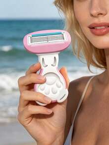 Women's Hair Removal Razor, Suitable For Underarms, Legs And Bikini Area, Portable Manual Razor, Pink Manual Razor, Women's Bikini Manual Safety Razor Blade Hair Removal Shaving/5-Layer Blade, Stainless Steel Blade Replaceable Pink Razor Head, Gift Travel Essential (Handle + Blade + Storage Box) Back To School Gift - Multicolor - View 6