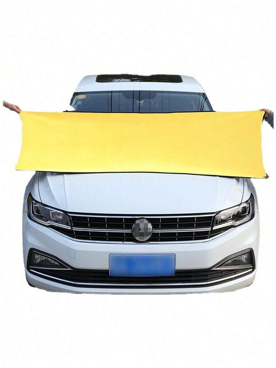 Drying Towel,1pc Coral Fleece Car Wash Towel 60*160cm Large Size Double-Sided Thickened Absorbent Car Cleaning Cloth - Multicolor - View 1