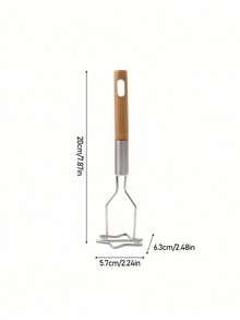 1pc/2pcs Kitchen Cream Whisk Flour Mixer Multi-Functional Wooden Handle Masher Baking Tool Set - Multicolor - View 11