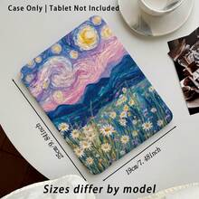 Daisy、Hill、Vortex 圖案彩繪效果平板保護殼附支架，相容 Honor 8/9/10/X8/X8A/X9/X8Pro/X9Pro、MatePad SE 11 吋/MatePad 11 吋/11.5 吋、MatePad Pro、Apple 10th/11th Gen 2025 (A16)、Galaxy Tab A7/A9 及其他熱門機型 - 款式11 - 查看 3