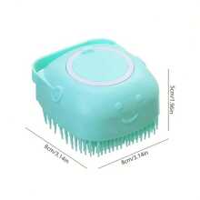 Pet Grooming System Bath Brush, Random Color, Cat Massage Comb, Cat & Dog Universal Bath Brush With Built-In Storage - Gentle Pet Comb, Massage Bath Brush With Built-In Shampoo Dispenser, Multi-Functional Massage Comb And Cleaning Tool, Ergonomic Handle - Pink - View 6