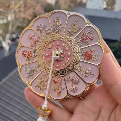 十二花神鏡 文創品 クリエイティブな古風デザイン 宮廷風携帯用化粧鏡 友人へのプレゼント