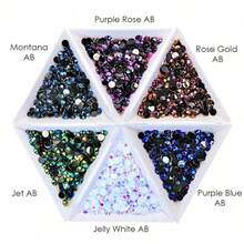 YONGNING 20,000pcs 3mm Jelly AB Color Resin Beads, Multi-Color Flat Bottom Crystal DIY Set - 3mm 20000pcs - View 3