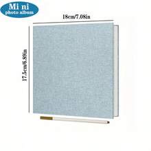 亞麻照片相簿 自黏式剪貼簿相簿 適用 2x3 4x6 5x7 8x10 10x12 照片 DIY 相本，生日禮物送給女性媽媽，婚禮家庭旅行收納本，返校季，學校用品 - 彩色 - 查看 15