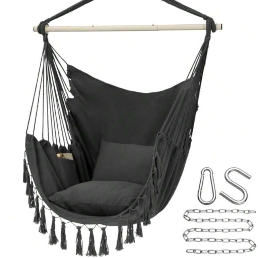 Patio Lounge Chair & Swing Chair - Dark Gray - View 1