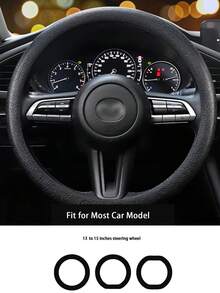 FCV 1PC Car Steering Wheel Cover, Non-Slip Silicone Material, Multiple Color Choices, Universal Auto Parts 13-15 Inches Steering Wheel Cover, Compatible With Most Cars Models Fit For Round D Shape - Multicolor - View 7