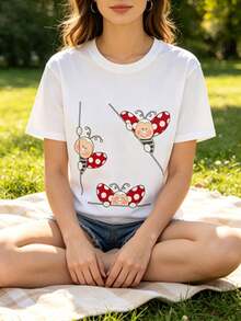 Women T-Shirts - 白色 - 查看 1