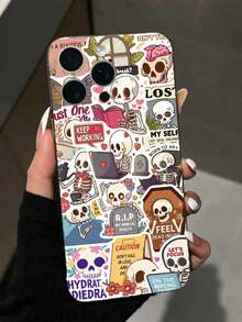 50pcs/Pack Funny Cartoon Skull Stickers, Decorative Decals For Laptop Guitar Phone Stationery Luggage Notebook Sticker - Multicolor - View 11