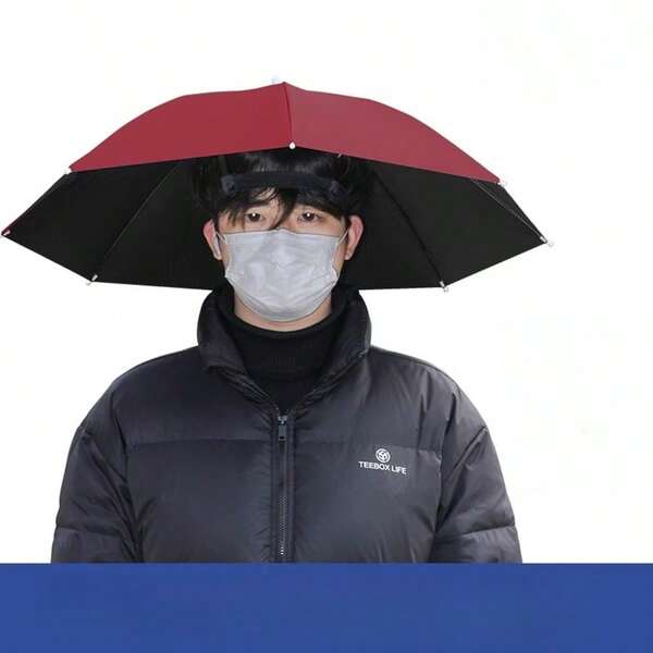 Hat Umbrella Sunshade, Hand Design | Multi-Scenario Use Fishing, Gardening, Hiking, Photography, Outdoor Work Camping Beach Umbrella Car Sunshade Umbrella Beach Chair Sunshade Umbrella Parasol Camping Supplies Lightweight Portable Foldable Storage