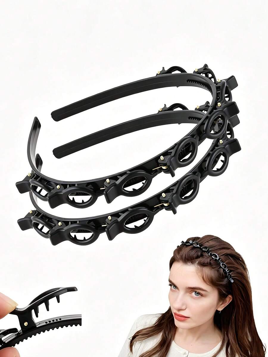 1/2 Stücke Neues koreanisches Stil Cut-Out Haarband, lockeres Haarband ohne Handgeflecht, Gesichtsreinigung Make-up Hautpflege Haarordnungs-Werkzeug, Badezimmer-Waschtisch Make-up Styling Haaraccessoire, tägliche Pendel- und Heimstyling vielseitiges praktisches Haaraccessoire, Damen Modeaccessoire, hitzefreie Locken, Badezimmer-Kleingerät für den Alltag zu Hause