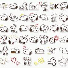 40pcs Cute Cartoon Snoopy Expression Stickers For Kids Water Bottle, Notebook, Stationery Box Decoration, Waterproof Planner Stickers, Suitable As Small Gifts For Fans, Family And Friends [Random Style] - Multicolor - View 1