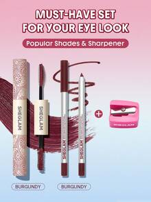 SHEGLAM [3Pcs] Bold Burgundy 防水睫毛膏和凝膠眼線筆套組 - 勃根地 - 查看 2