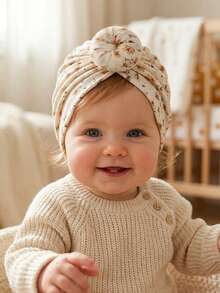 3PCS Newborn Candy Color Ball Hair Accessories Soft Cute Baby Headband Hat Set - Multicolor - View 6