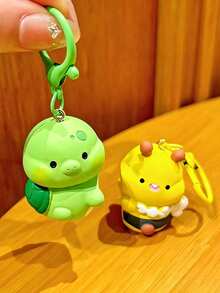 Cute Pun "Turtle-Bestie" (Turtle-Bee) Magnetic Keychain, Adorable Turtle & Bee Pendant, Suitable For Bags Or Car Keys, Holiday, Daily, Gift - Multicolor - View 7