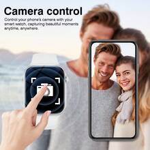 2.01" HD Touchscreen Smart Watch - Wireless Calling, Camera, Music Control | Android/IOS, Unisex Style, Customizable Dial, Alarm & Call/Message Alerts - Multicolor - View 3