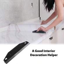 1pc 12-Inch Metal+Plastic Multi-Function Paint Scraper, Wallpaper Cutter, Construction Cleaning Putty Scraper, Wall Seam Repair Tool, Suitable For Wall Paint Edge Trimming, Wallpaper Cutting And Edge Finishing, Professional Wall Edge Trimming, Handle Edge Protection, Precise Edge Trimming Wallpaper Cutter, Home And Commercial Construction Tool, Designed Specifically For Wallpaper Removal And Wall Repair - 1 Unit - View 5