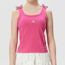 adidas 訓練運動跑步健身運動舒適透氣無袖 背心 女款 玫紅色 - 玫紅色 - 查看 2