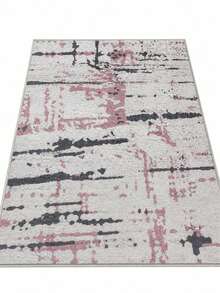 Vicenza Machine Washable Non-Slip Decorative Modern Vintage Kitchen Runner Hallway And Living Room Rug - Coral Pink - View 2