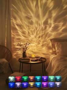 LED Rotating Star Projector, USB Operated With Remote. 16 Colorful Light Modes. Ideal For Indoor Decoration, Parties, Weddings And Valentine Gifts. - Black - View 13