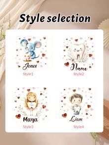 Caja de Diente de Hada Personalizada, Recuerdo de Perfil Lindo, Decoración de Habitación Personalizada, Regalo de Cumpleaños con Nombre Personalizado, Regalo de Halloween Personalizable, Regalo, Caja de Diente de Leche - Estilo A - Ver 3